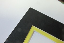 Picture Framing Mat 11x14 for 8x10  black and yellow bruins SET OF 2 - £12.78 GBP