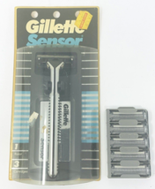 Vintage Gillette Sensor Handle + Cartridges New In Package w/ Extra Razors - £78.31 GBP