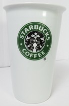 2010 Starbucks Classic Mermaid Logo Ceramic White Double Wall Cup Mug Tumbler - £18.04 GBP