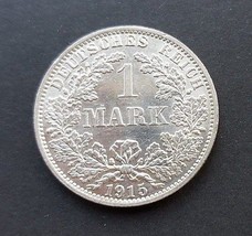 GERMANY 1 MARK SILVER COIN 1915 A UNC NR - $23.02