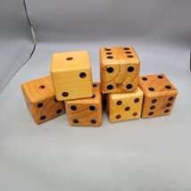Wooden Dice 3.75”X 3.75” Set Of 6  - £19.69 GBP