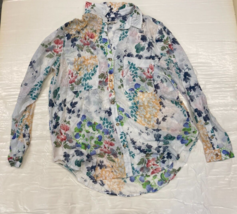 NWT Anthropologie The Romy Relaxed Buttondown Shirt by Pilcro - Small Lt Blue - £68.51 GBP