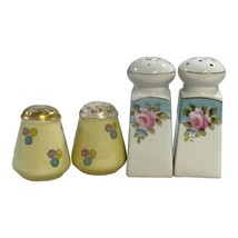 Porcelain Lot of 4 NIeman Japan LOT Flower Hand Painted Salt Pepper Shak... - $26.17