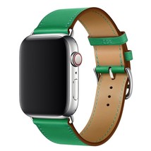 High quality Leather loop Band Apple Watch Band 19 Bamboo C  38mm or 40mm or 41M - £11.95 GBP