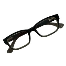 Foster Grant Womens Plastic Eyeglass Frames Black Silver Metal Floral Details RX - £19.61 GBP