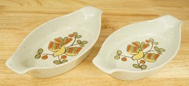 Vintage MCM Japan OTAGIRI 2PC Lot Baker Casserole Stoneware Bird &amp; Berries - £25.18 GBP