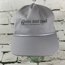 6 Sons Dad General Contracting Trucker Hat Gray Vented Snapback - £11.76 GBP