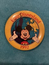 Euro Disneyland 1992 Mickey Mouse Button - $14.85