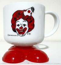 1985 McDonald&#39;s Vintage Ronald McDonald Cup w Feet Plastic Coffee Mug Clown Shoe - £4.65 GBP