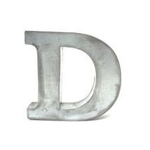Tin Box Letter D Rustic Primitive Hanging 7&quot; Tall 3 Dimensional - £15.80 GBP