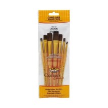 Royal and Langnickel Crafter&#39;s Choice Flat Camel Hair Brush Set (Pack of 7)  - £17.27 GBP