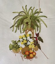 Sunset Stitchery Boston Fern Flowers Embroidery Crewel Kit New Sealed Vi... - $554.85 MXN