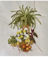 Sunset Stitchery Boston Fern Flowers Embroidery Crewel Kit New Sealed Vi... - $554.85 MXN