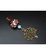 Red Carnelian and Opalite Buds of Joy Antiqued Tree of Life Blessingway ... - £12.77 GBP