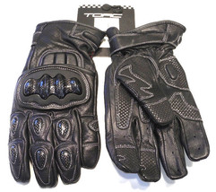 TORC Pico Carbon Molded Armor Reinforced Super Soft Leather Motorcycle Gloves - £24.31 GBP