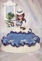 Vtg 1992 Crochet 15&quot; Abigail Fashion Doll Colonial Dress Pantaloons Hat ... - $11.99