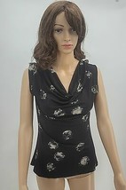 DKNY Womens Sleeveless Top, Black/Ivory, Size XS - £15.82 GBP