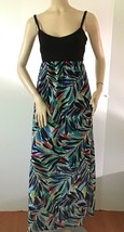 Nicole Miller Leaf Print Summer Beach Maxi Dress (Size 8) - £23.93 GBP