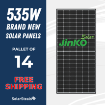 14x New Jinko Solar Tiger Pro 72HC-TV JKM535M-72HL4-TV 535W Mono 535 Wat... - £2,238.19 GBP
