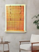 THY COLLECTIBLES Cordless Bamboo Window Blind Sun Shade, Light Filtering Roller  - $38.99