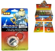 2 SHOCKING ROUND HAND BUZZER trick practical joker new gag gift tricks prankster - £3.79 GBP