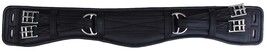 Horse English Black Padded Leather Comfort Contoured Dressage Girth 97MI... - $1,716.52 MXN
