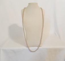 Charter Club 42&quot; Silver-Tone Platinum Simulated Pearl Long Necklace H974 $38 - £14.66 GBP