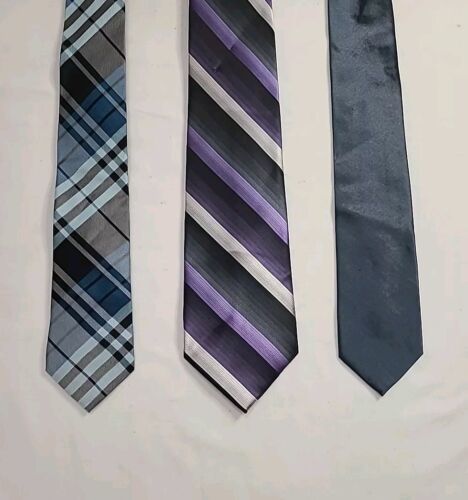Primary image for Pierre Cardin 2 Slim Silk 1 Polyester Neck Tie Necktie Lot Of 3