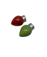 Christmas Light Bulbs Ceramic Figural Salt and Pepper Shakers Ceramic No... - $10.34