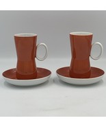 Kenji Fujita Freeman Lederman Lagardo Tackett Demitasse Set Of 2 Burnt O... - $1,300.51 MXN