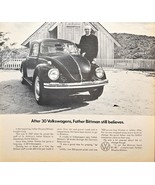 VOLKSWAGEN-Father Bittman Still Believes-St Anthony&#39;s 1968 Vintage Print Ad - $8.27