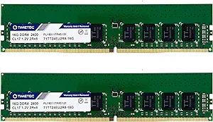 Timetec Hynix IC 32GB KIT (2x16GB) DDR4 2400MHz PC4-19200 Unbuffered ECC... - $277.99
