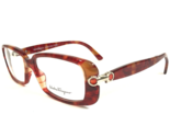 Salvatore Ferragamo Eyeglasses Frames 2671 674 Red Brown Marble Gold 52-... - $65.36