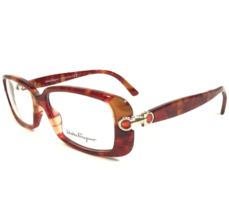 Salvatore Ferragamo Eyeglasses Frames 2671 674 Red Brown Marble Gold 52-15-135 - £51.43 GBP
