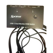 KCEVE 2 Ports KVM Switch 2 Computers 2 Monitors 2 HDMI 4 USB A With Cables - $24.75