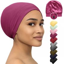 Silk Satin Bonnet Hair Cover Sleep Cap for Sleeping Beanie Hat Adjustabl... - £15.95 GBP+
