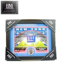 NFL New York Giants Football Plaque Highland Mint Photo Frame with Minted Coin - $26.11