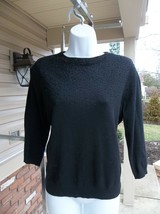 NWOT TALBOTS BLACK BEADED SWEATER PM - £20.49 GBP