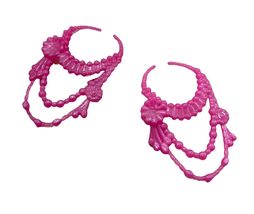 Fashion Doll Dress-Up-10pcs. Long Pink Beaded Necklaces-for Fashion Dolls - £3.92 GBP