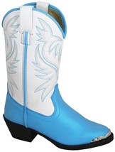 Smoky Children&#39;s Kid&#39;s Lila Blue and White Western Cowboy Boot - £25.51 GBP
