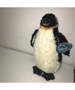 Sea World Emperor Penguin Plush 11&quot; Stuffed Animal Toy Faux Leather Feet... - £7.17 GBP