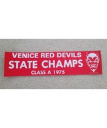 VTG VENICE ILLINOIS RED DEVILS STATE BASKETBALL CHAMPIONS BUMPER STICKER... - $49.95