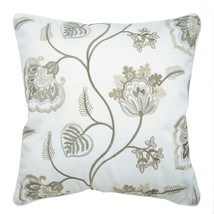 White Throw Pillow Covers 16&quot;x16&quot; Cotton, Waking Up to Bloom - £24.15 GBP+
