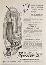 1921 Print Ad Electric Sweeper Vacuum Cleaner Motor Driven Brush Worcester,MA - £16.93 GBP