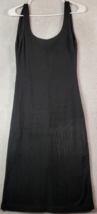 Don&#39;t Ask Why Dress Women One Size Black Ribbed Sleeveless Round Neck Lined Slit - £15.13 GBP