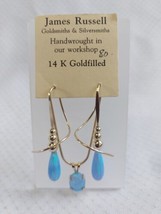 Blue Opal 14k Gold Filled Necklace Pendant Earring Set James Russell Gol... - £102.35 GBP