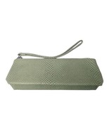 CLINQUE MAKE-UP BAG/CASE Oregano Green FAUX SNAKE SKIN Lined ZIP Closure... - $3.91