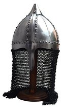 Russian Boyar Helmet-Gnezdovo Helmet With Flat Riveted Solid Aventail ABS - $151.90