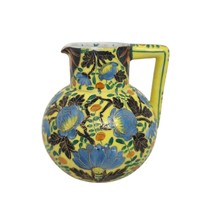 c1880 Austrian Hand Painted and Gilt multicolor Pitcher - $72.77