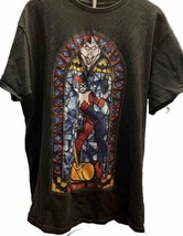 Harley Quinn T-Shirt Medium Joker Stain Glass - £10.50 GBP